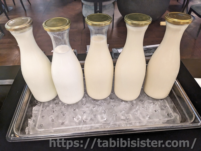 五種類のミルク