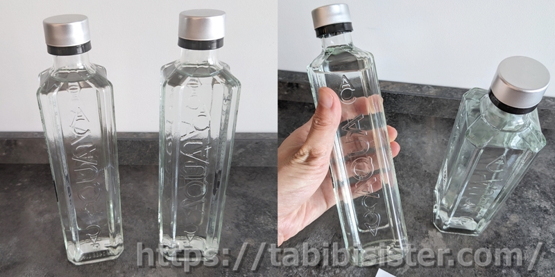 ガラス製のペットボトル